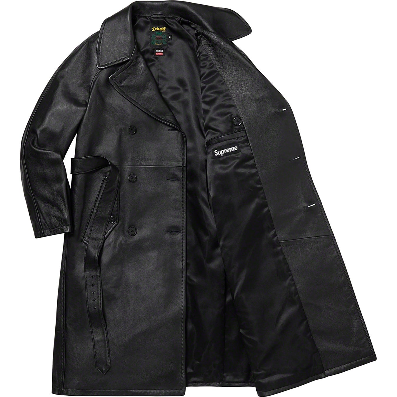 Supreme®/Schott® Leather Trench Coat view 5